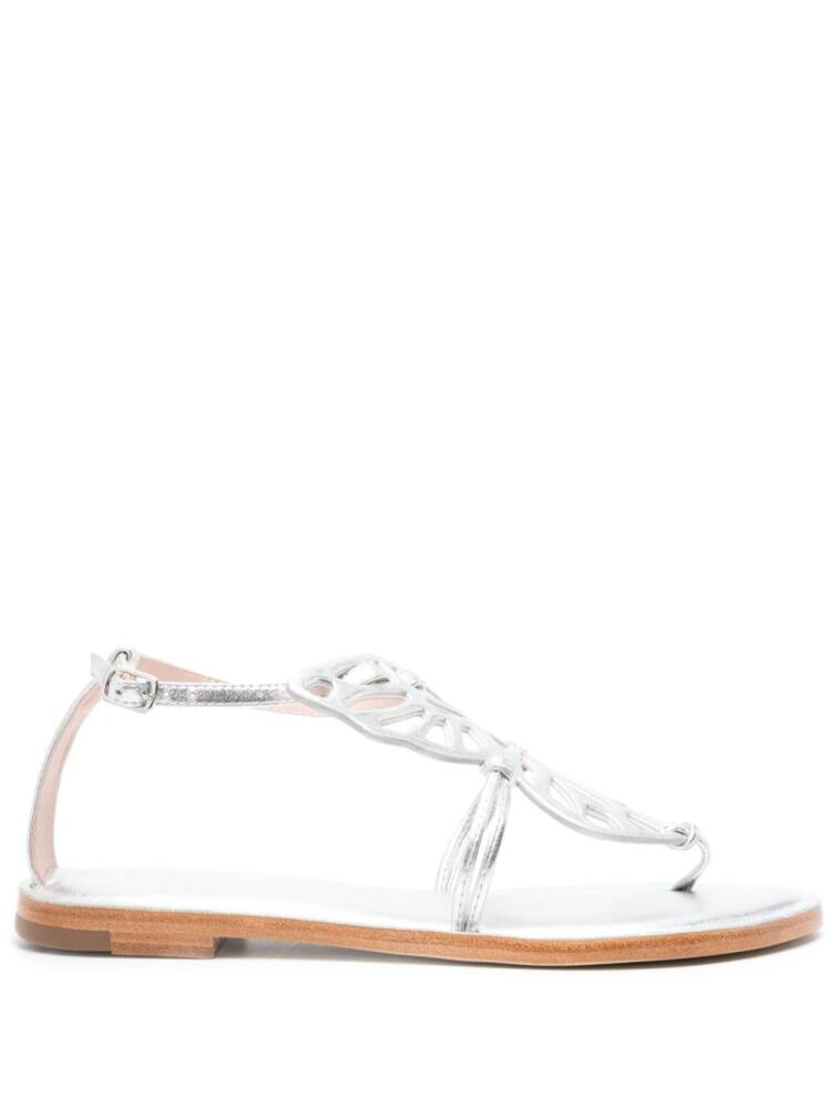 Sophia Webster Butterfly metallic flat sandals - Silver Cover