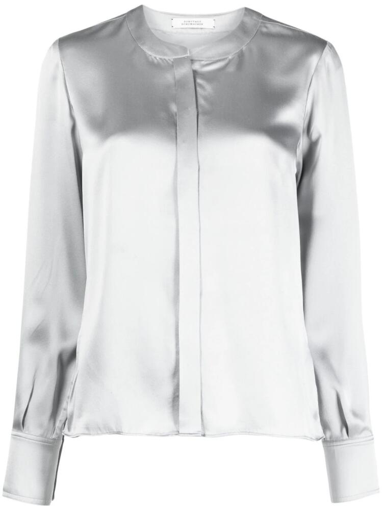 Dorothee Schumacher round-neck silk shirt - Grey Cover