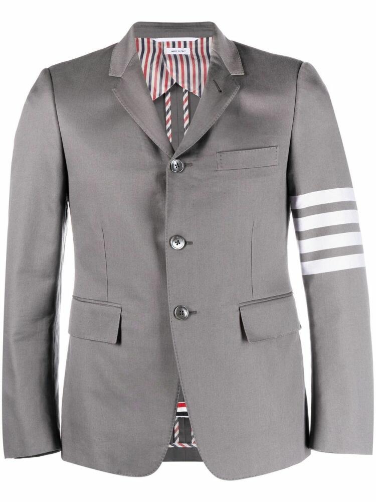 Thom Browne Engineered 4Bar Cotton Sport Coat - Grey Cover