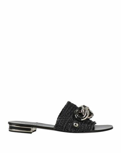 Casadei Woman Sandals Black Leather Cover