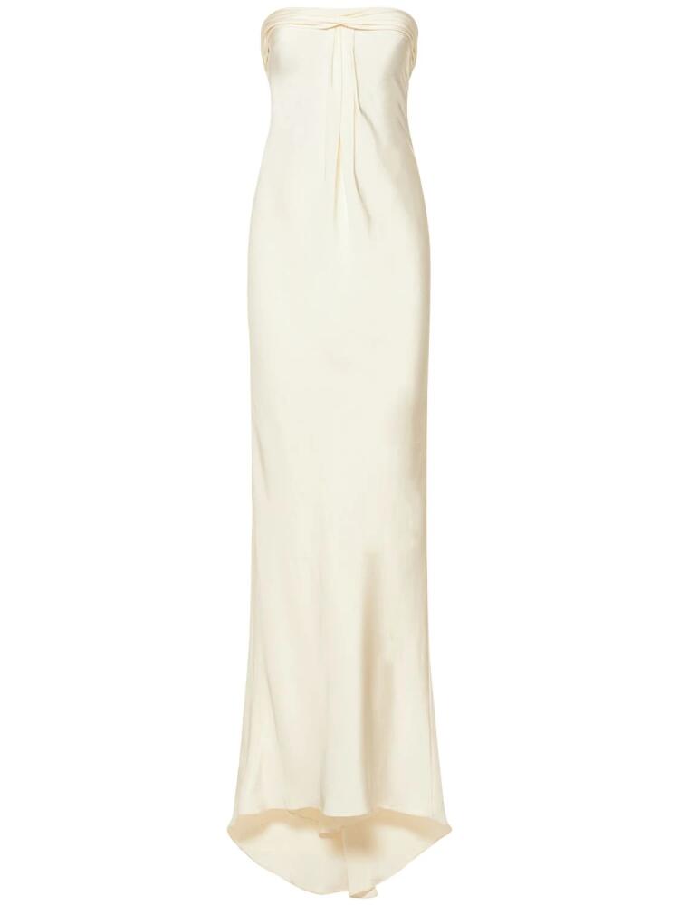 TOM FORD Silk Maroccaine Strapless Column Gown Cover