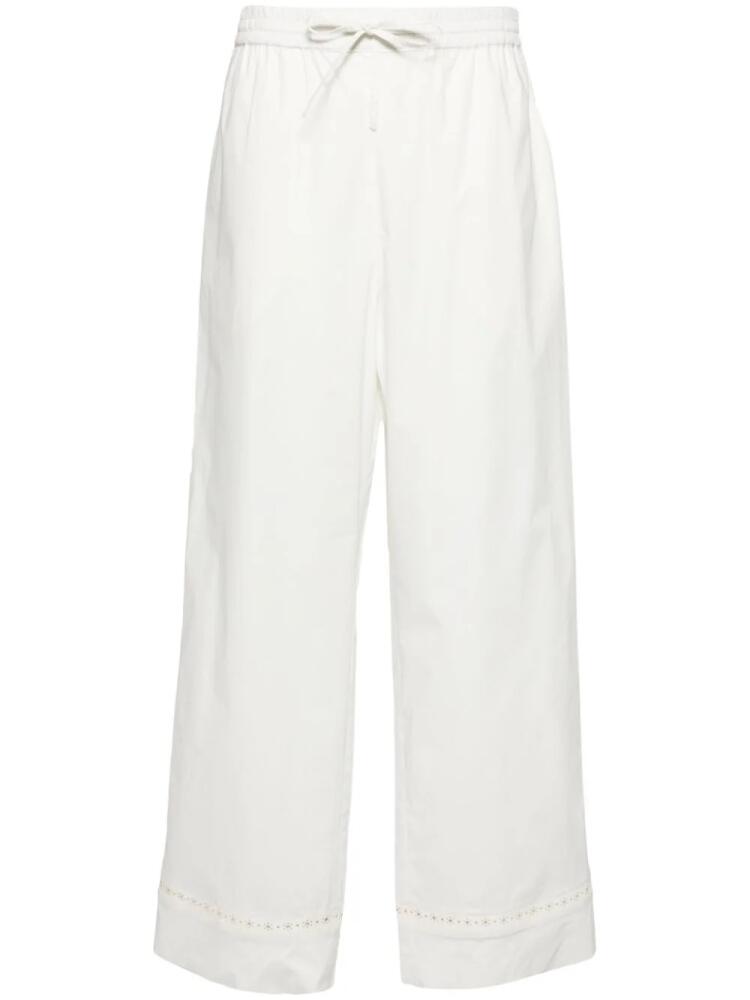 Yves Salomon high-waist straight-leg trousers - White Cover