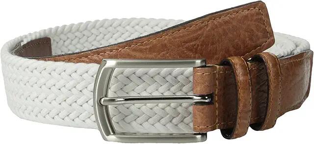 Torino Leather Co. 32MM Italian Woven Multi Cotton Elastic (White) Men's Belts Cover