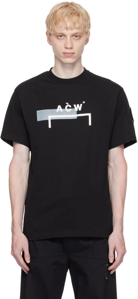 A-COLD-WALL* Black Strata Bracket T-Shirt Cover