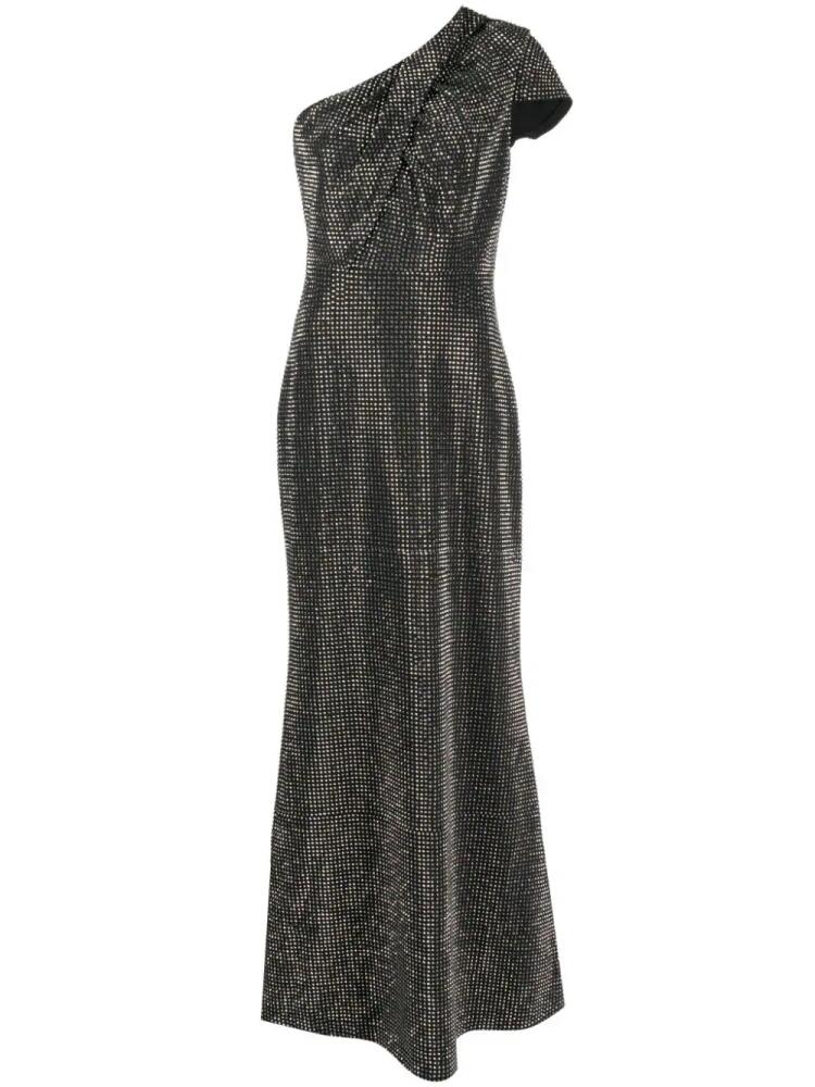 Roland Mouret asymmetric crystal-embellished maxi dress - Black Cover