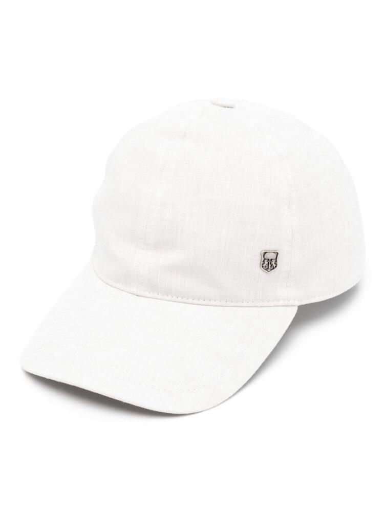 Corneliani logo-appliqué cap - Grey Cover