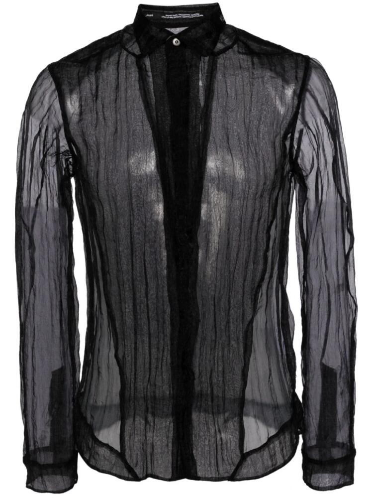 Julius semi-sheer crepe shirt - Black Cover