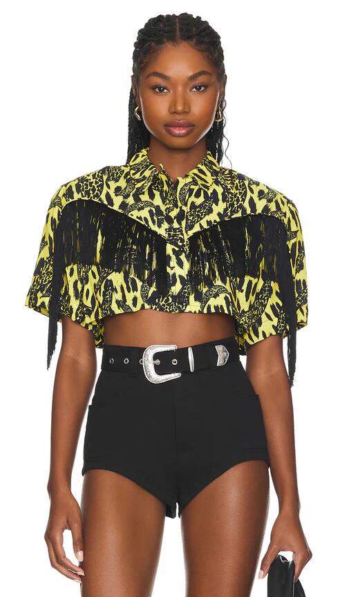 FIORUCCI Banimalier Fringe Shirt in Yellow Cover