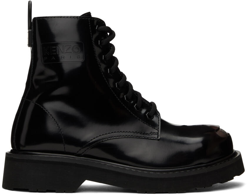 Kenzo Black Kenzo Smile Lace-Up Boots Cover