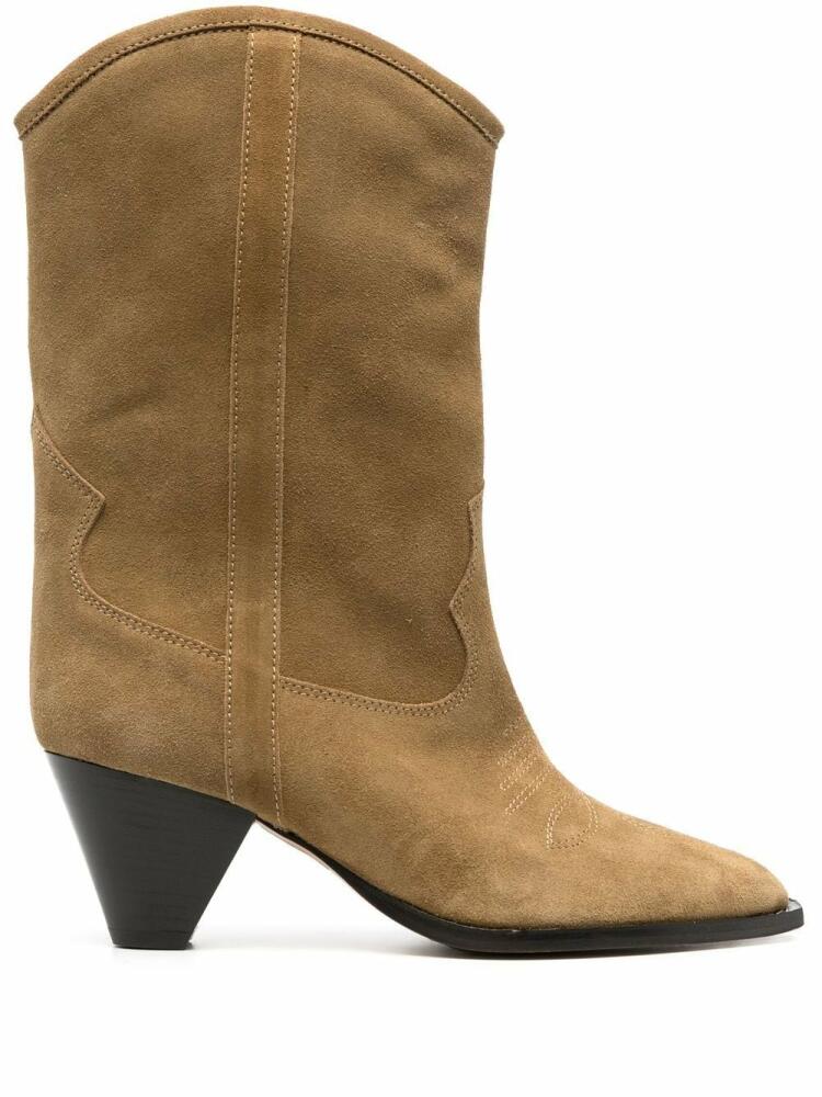 ISABEL MARANT Luliette 70mm suede Western-boots - Neutrals Cover