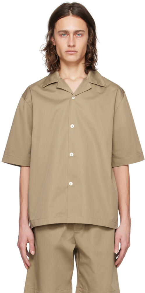 Róhe Beige Camp Collar Shirt Cover