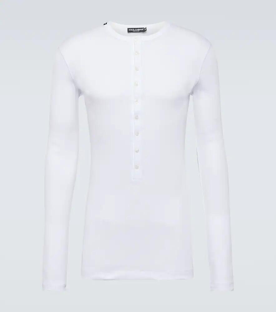 Dolce & Gabbana Re-Edition cotton jersey Henley shirt Cover