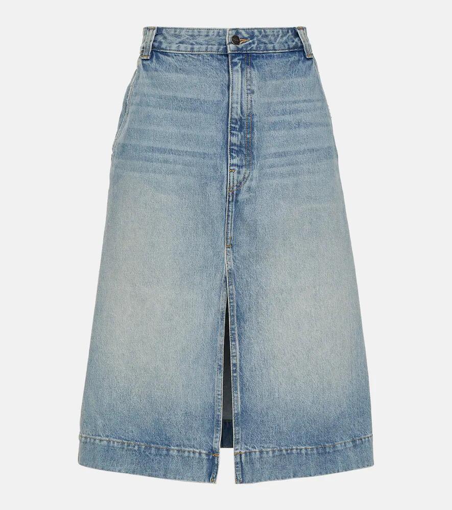 Khaite Charlene denim midi skirt Cover