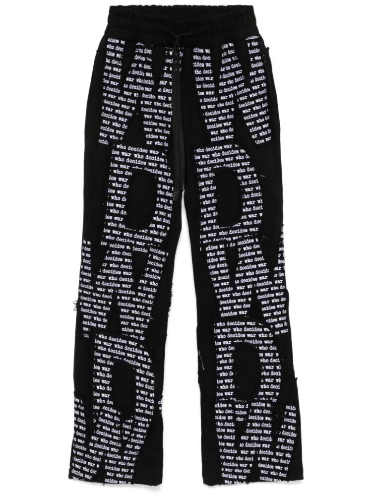 Who Decides War Overlay track pants - Black Cover