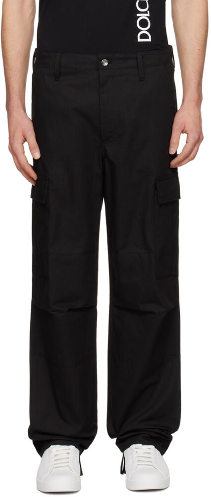 Dolce&Gabbana Black Drawstring Cargo Pants Cover