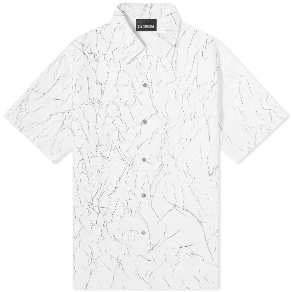 Han Kjobenhavn Men's Wrinkle Bowling Shirt in White Cover