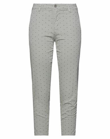 40weft Woman Pants Light grey Cotton, Elastane Cover