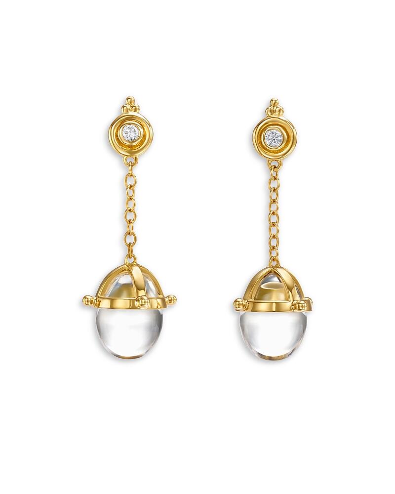 Temple St. Clair 18K Yellow Gold Classic Crystal & Diamond Drop Earrings Cover