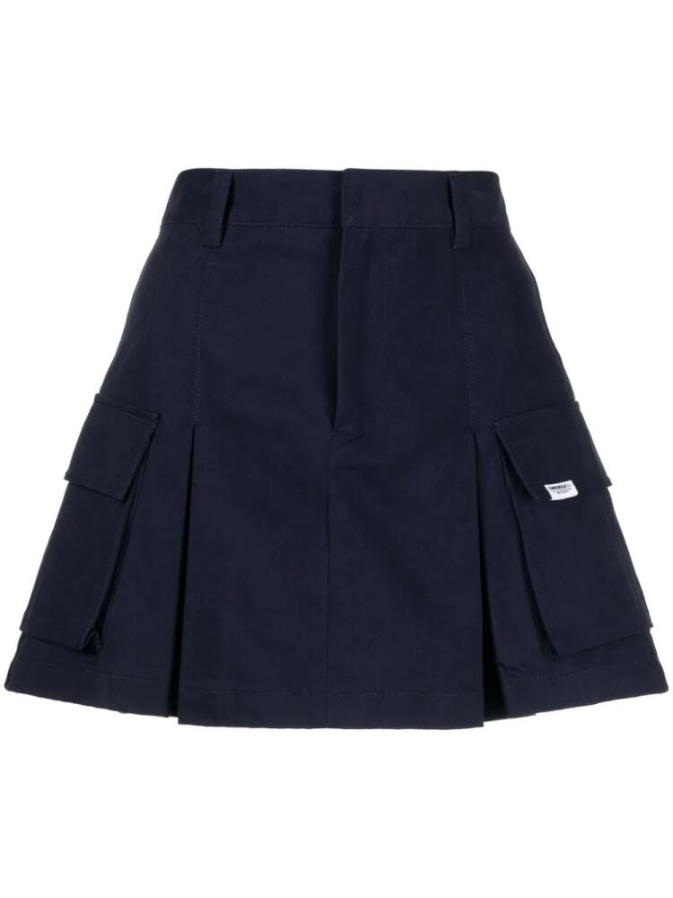 CHOCOOLATE logo-patch cargo miniskirt - Blue Cover