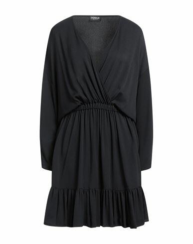 Dondup Woman Mini dress Black Acetate, Silk Cover