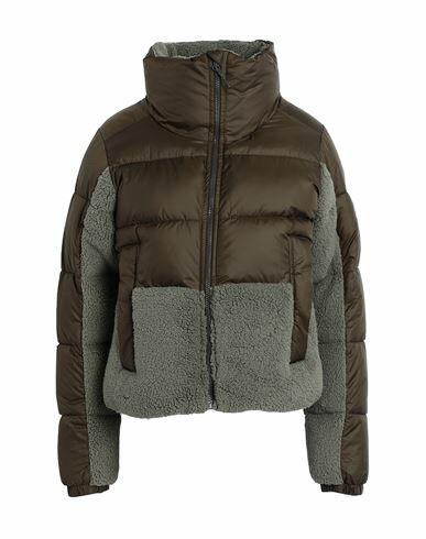 Columbia Leadbetter Point Sherpa Hybrid Woman Puffer Military green Polyester Cover