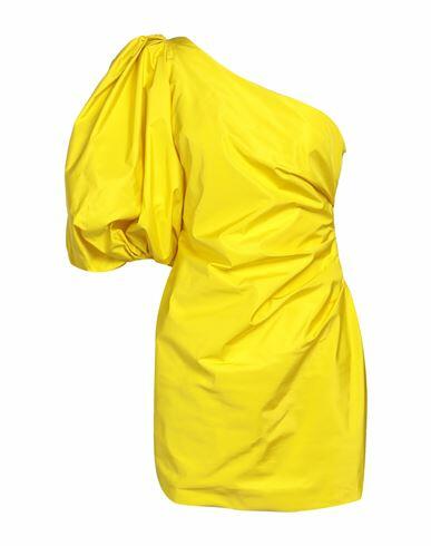 Pinko Woman Mini dress Yellow Polyester Cover