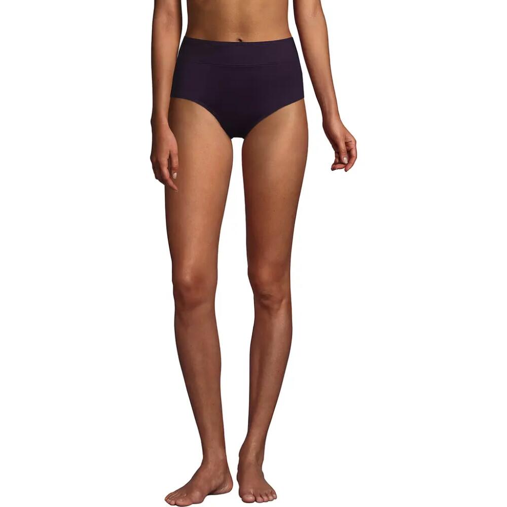 Lands' End Tummy Control High Waisted Bikini Bottoms in Blackberry Cover