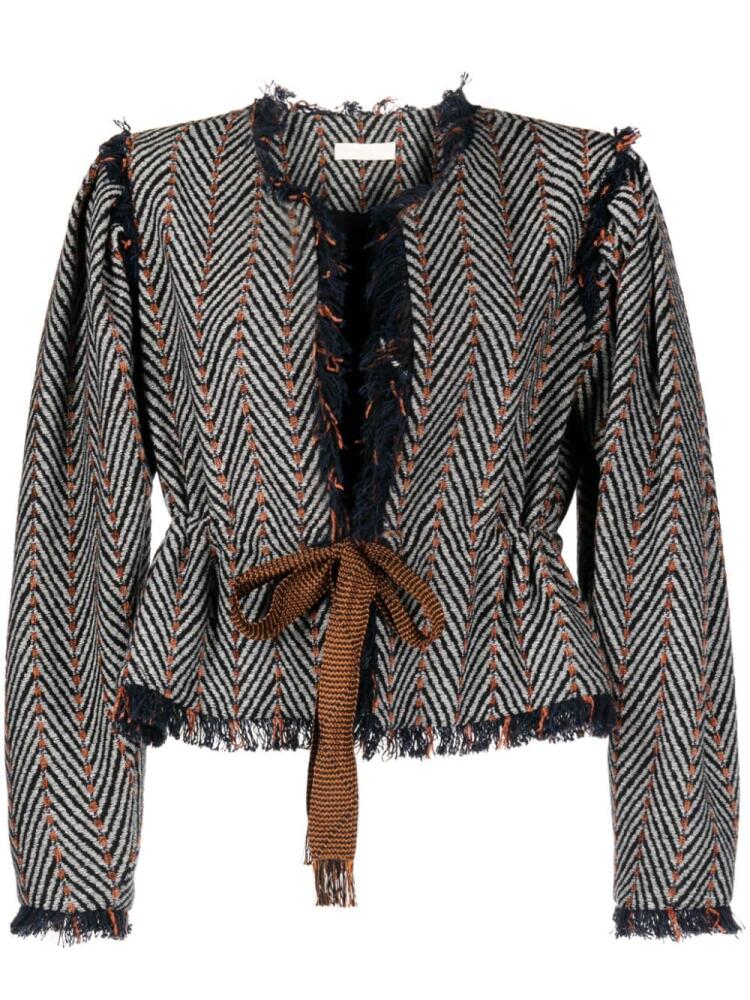 Ulla Johnson Ames herringbone tweed jacket - Black Cover