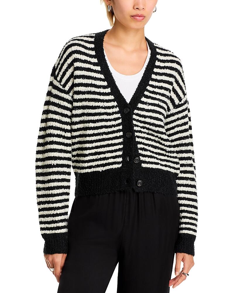 Atm Anthony Thomas Melillo Boucle Striped Cardigan Cover