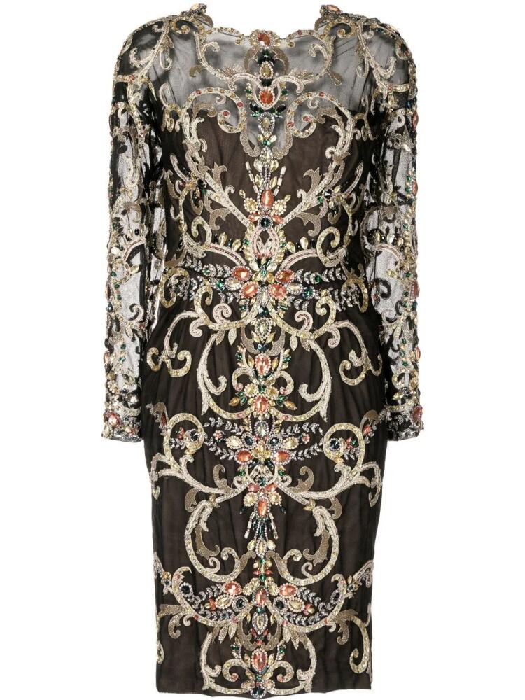 Zuhair Murad crystal-embellished baroque dress - Black Cover