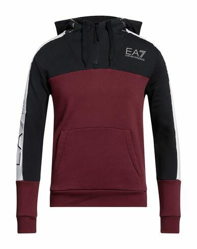 Ea7 Man Sweatshirt Burgundy Cotton, Polyester Cover