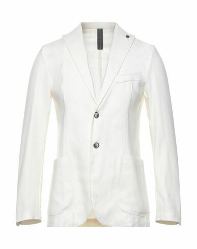 Alessandro Dell'acqua Man Blazer Ivory Linen, Polyester, Viscose, Elastane Cover