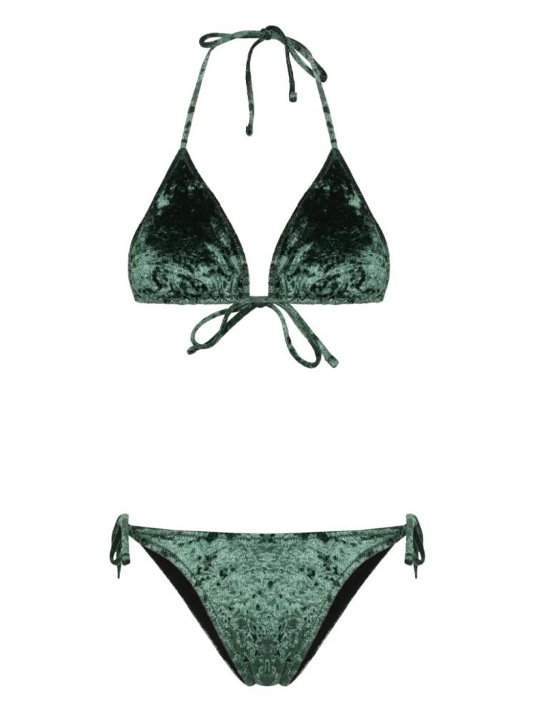 PARAMIDONNA Kelly velvet bikini set - Green Cover