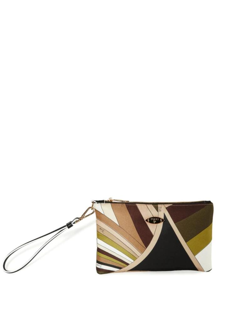 PUCCI Iride-print clutch bag - Green Cover