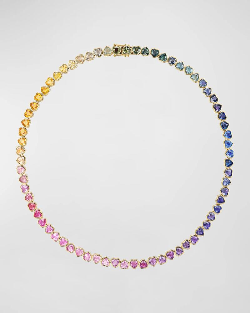 Emily P. Wheeler I Heart Rainbows 18K Yellow Gold Sapphire Necklace Cover