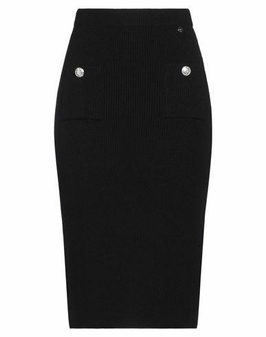 Liu •jo Woman Midi skirt Black Viscose, Polyester, Polyamide Cover