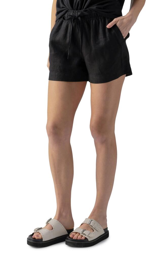 Sanctuary Always Linen Shorts in Black Cover