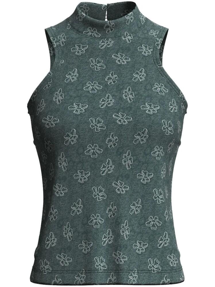 Margherita MACCAPANI Kendra monogram-jacquard top - Green Cover