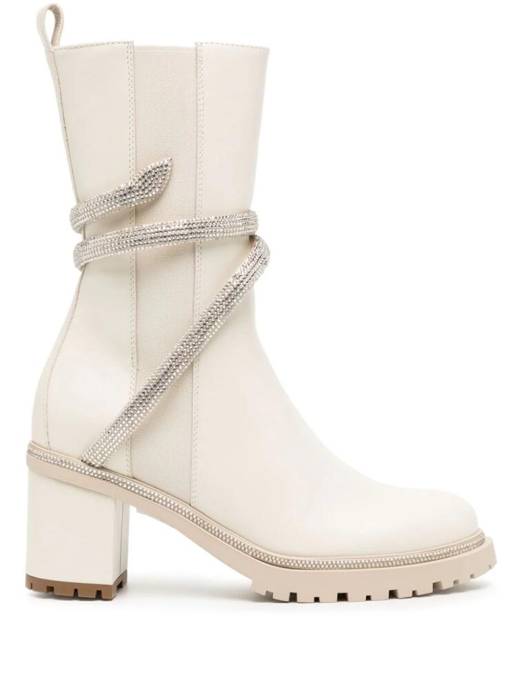 René Caovilla Cleo 65mm leather boots - Neutrals Cover