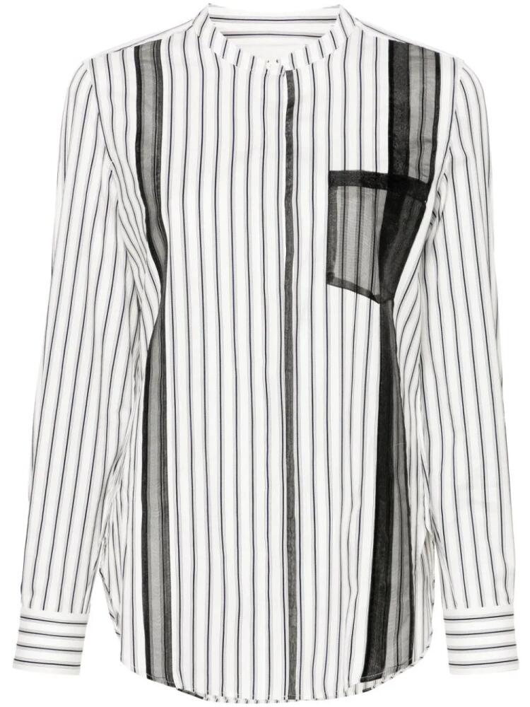 3.1 Phillip Lim halo-stripe cotton shirt - White Cover