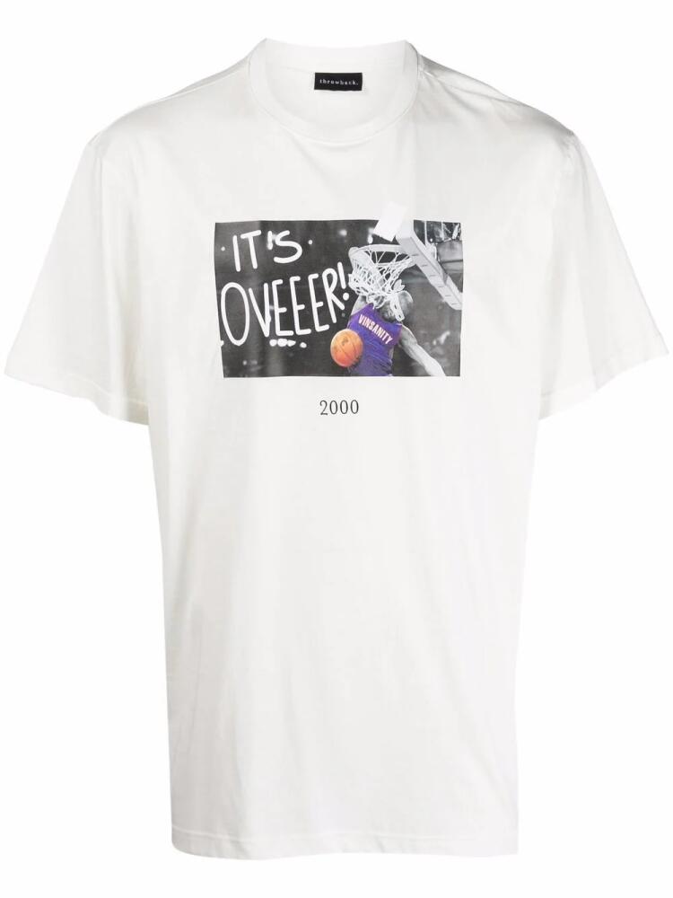 Throwback. It's Over print T-shirt - White Cover