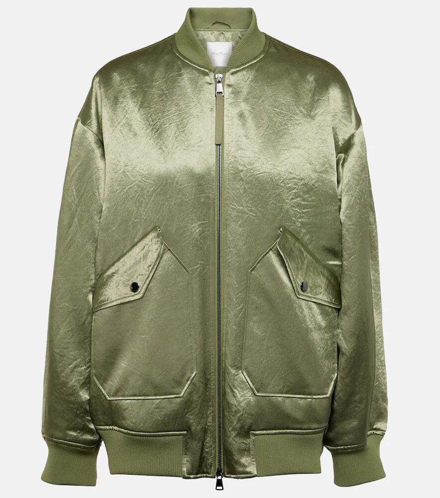 Max Mara Leisure Imelde satin bomber jacket Cover