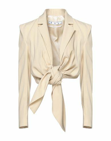 Off-white Woman Blazer Beige Cotton, Viscose, Polyester Cover