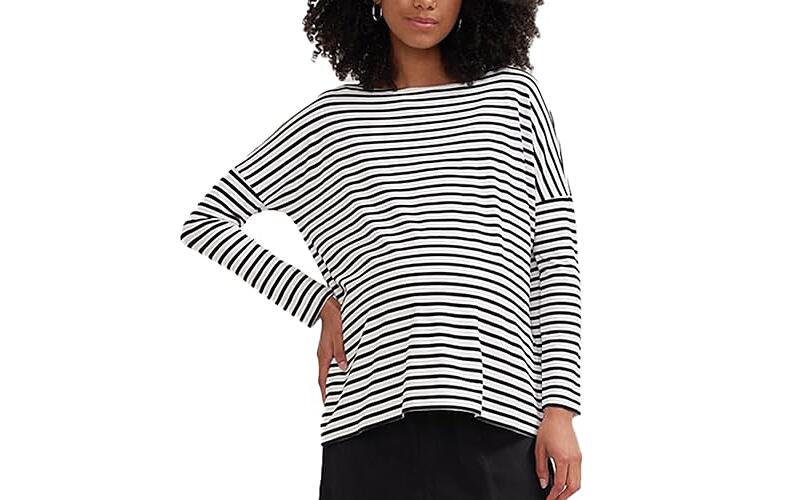 Hatch Collection Long Sleeve Maternity T-Shirt Cover