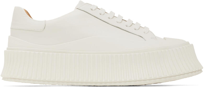 Jil Sander Off-White Agnellato Oversize Sole Sneaker Cover