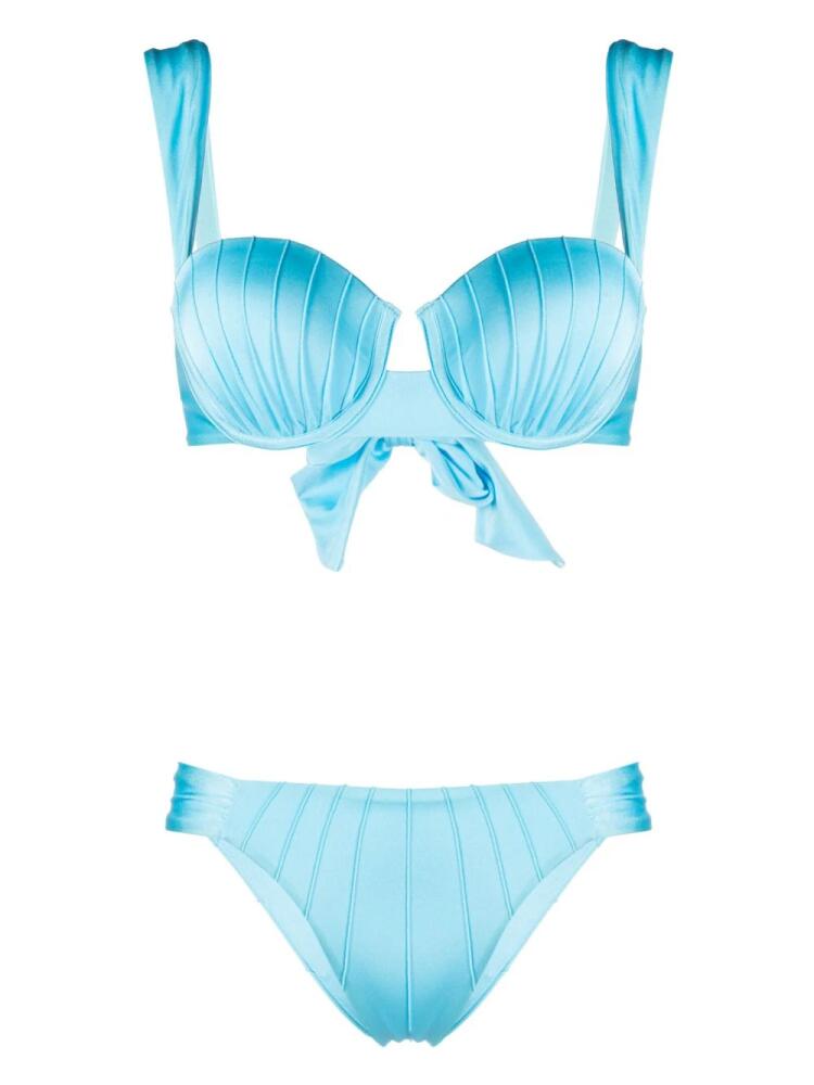 Noire Swimwear underwire-cup tie-fastening bikini set - Blue Cover