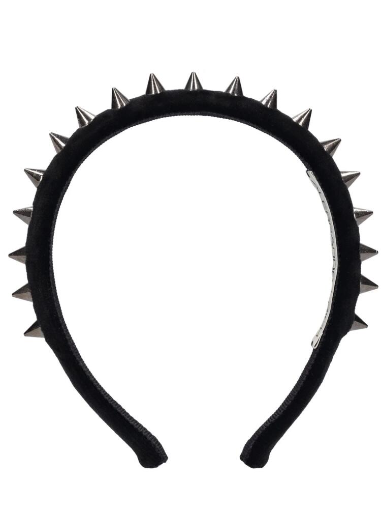 ALESSANDRA RICH Velvet Headband W/ Spikes Cover