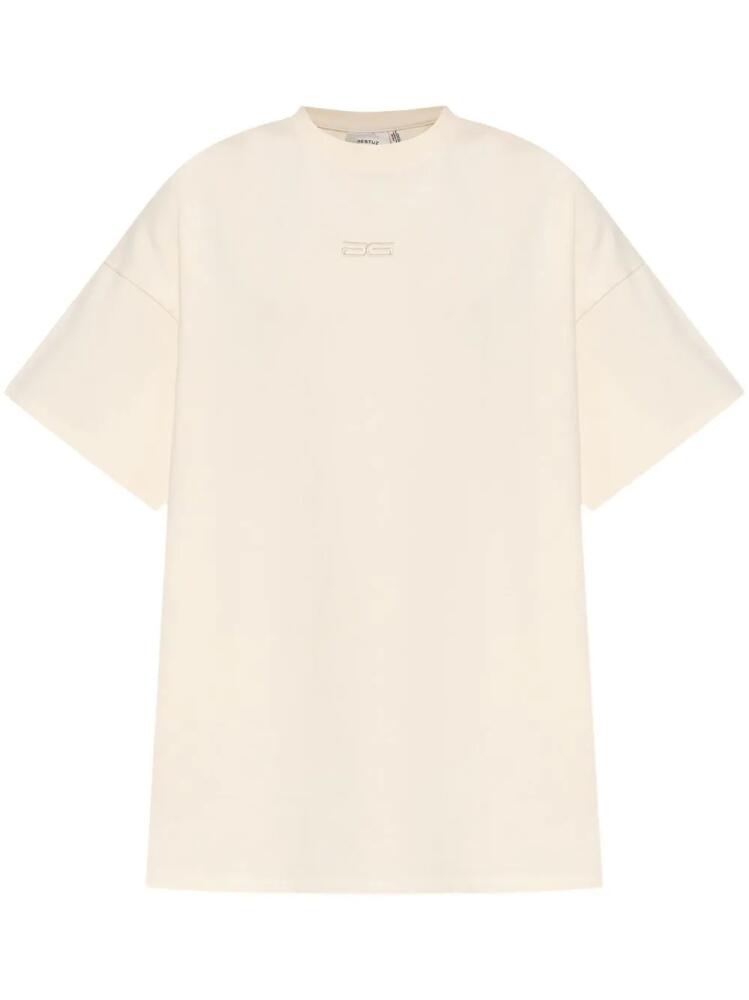 Gestuz embroidered logo t-shirt - Neutrals Cover