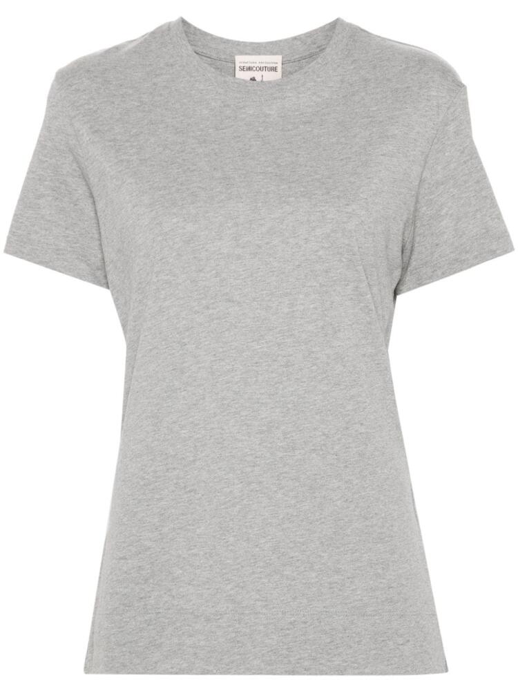 Semicouture cotton jersey T-shirt - Grey Cover