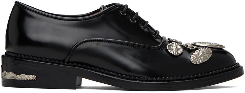 Toga Pulla Black Embellished Oxfords Cover